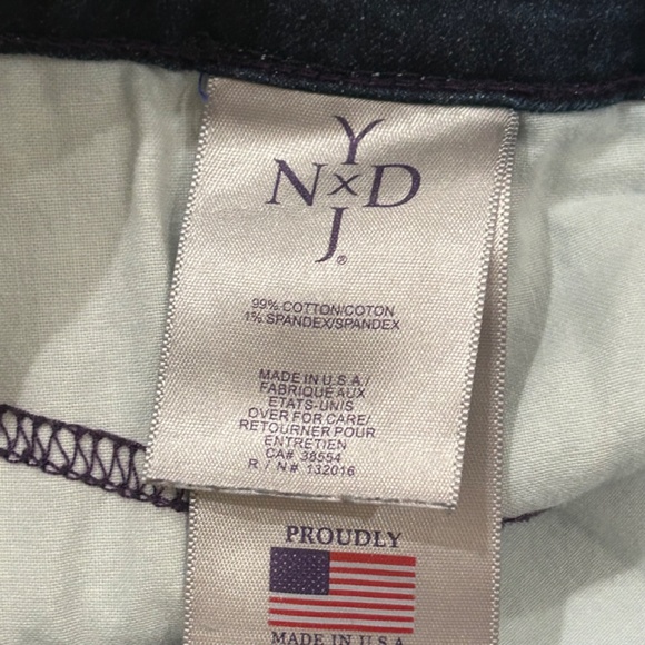 NYDJ Jeans Straight Leg Lift x Tuck Denim Tone on Tone Dots Size 16W Excellent - Picture 7 of 11